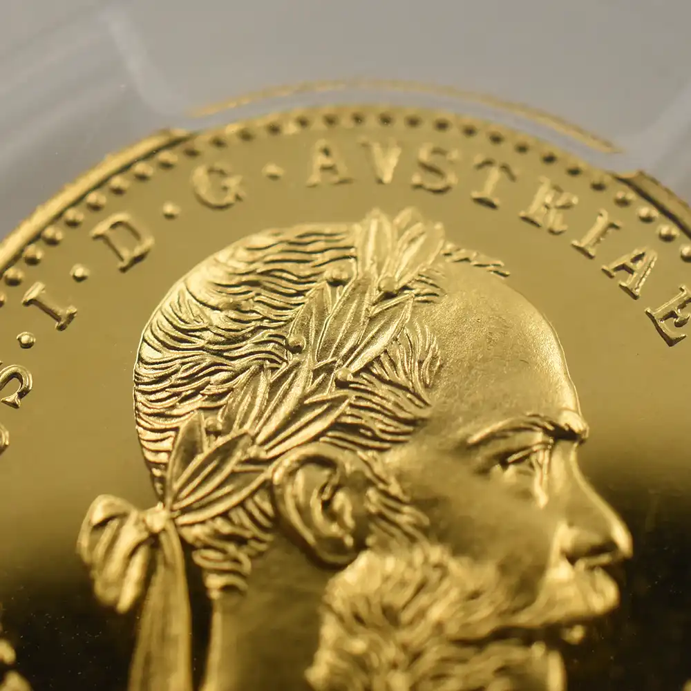 アンティークコイン7：5995 オーストリア 1915 フランツ・ヨーゼフ1世 ダカット 金貨 リストライク PCGS MS68PL