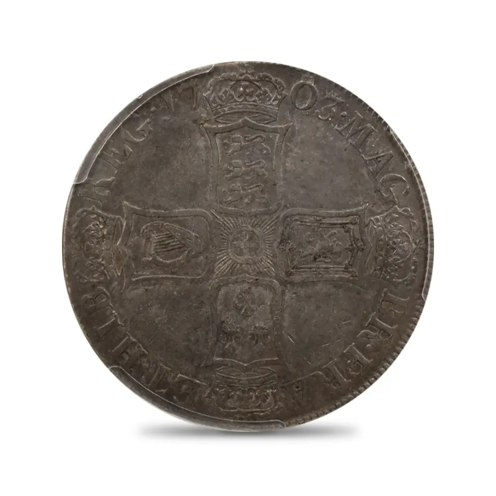 アンティークコイン3：5997 1703 アン女王 VIGO クラウン銀貨 PCGS XF45