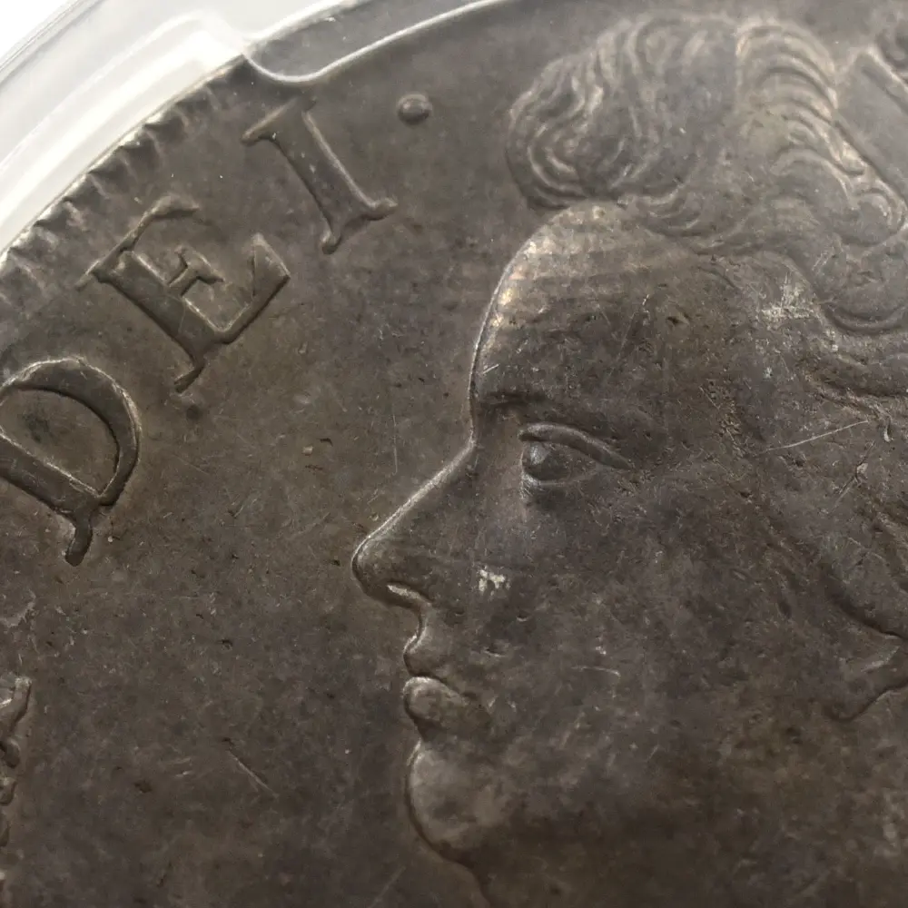 アンティークコイン7：5997 1703 アン女王 VIGO クラウン銀貨 PCGS XF45