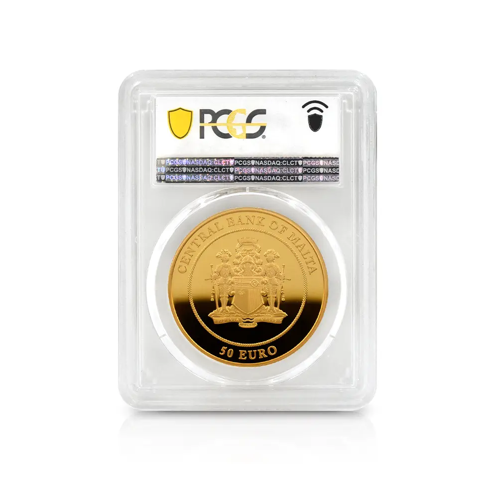 モダンコイン5：6003 マルタ 2021 フィリップ殿下 追悼記念 50ユーロ 金貨 PCGS PR70DC COA付き