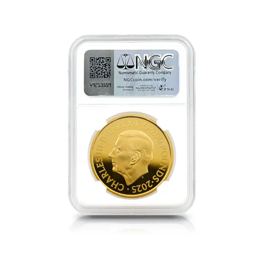 モダンコイン5：6012 2025 チャールズ3世 ワーテルロー・メダル - 勝利 200ポンド2オンス金貨 ファーストリリース NGC PF70UC 箱付き