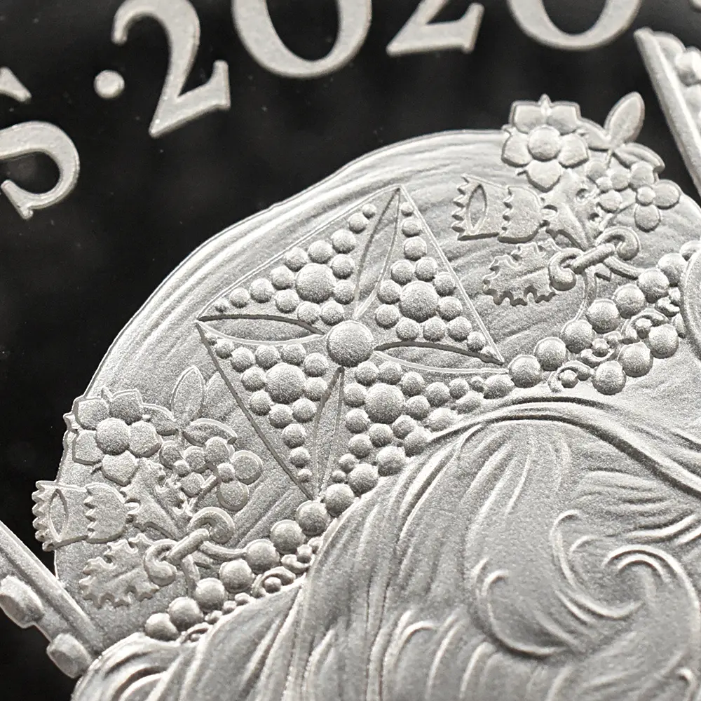 モダンコイン13：6006 2020 エリザベス2世 スリーグレーセス 5ポンド 2オンス銀貨 発行即日鑑定品 NGC PF69UC 箱付き