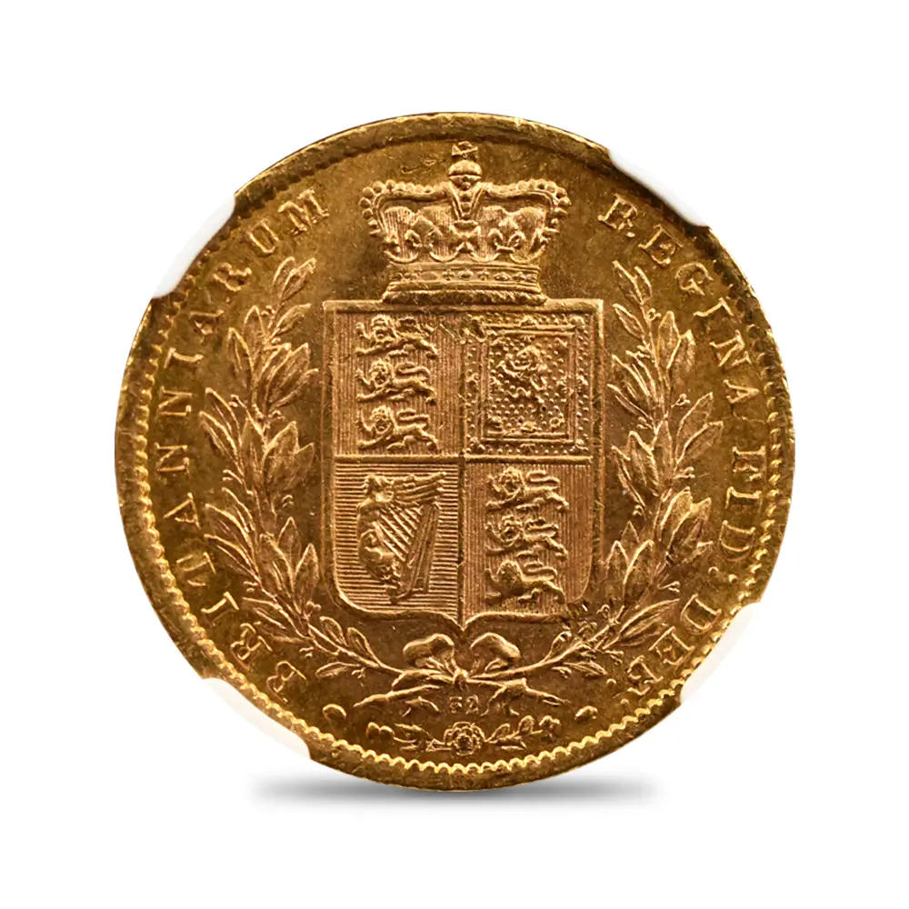 アンティークコイン3：6008 1871 ヴィクトリア女王 ヤングヘッド ソブリン金貨 NGC MS64