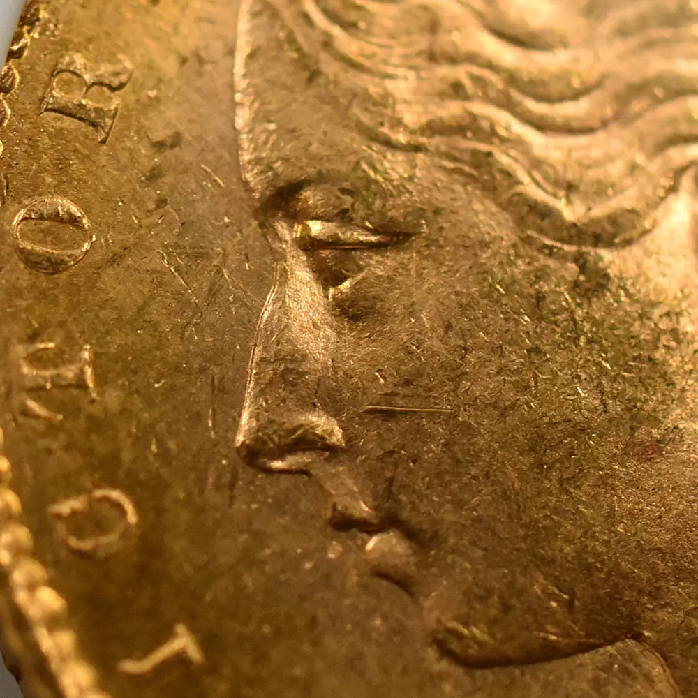 アンティークコイン7：6008 1871 ヴィクトリア女王 ヤングヘッド ソブリン金貨 NGC MS64