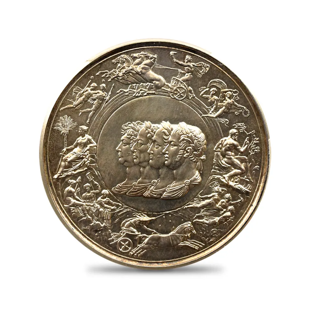 メダル2：6014 1990 ワーテルローの戦い 175周年記念 銀メダル PCGS SP64 Eimer-2166 箱付き