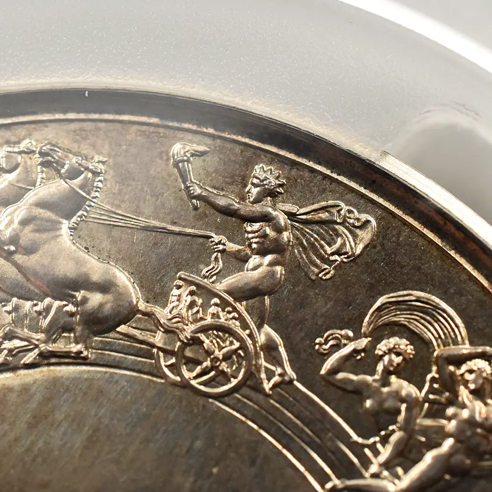 メダル9：6014 1990 ワーテルローの戦い 175周年記念 銀メダル PCGS SP64 Eimer-2166 箱付き