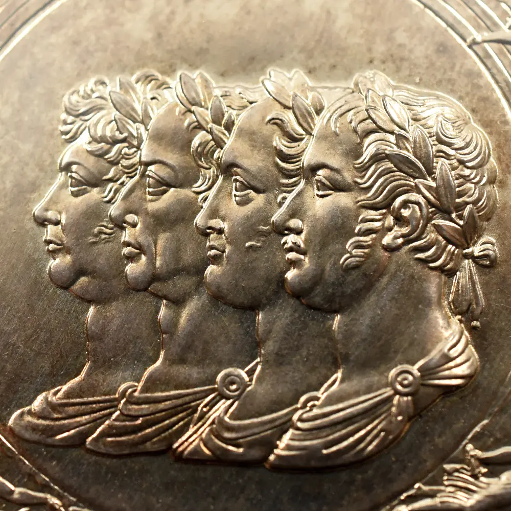 メダル10：6014 1990 ワーテルローの戦い 175周年記念 銀メダル PCGS SP64 Eimer-2166 箱付き
