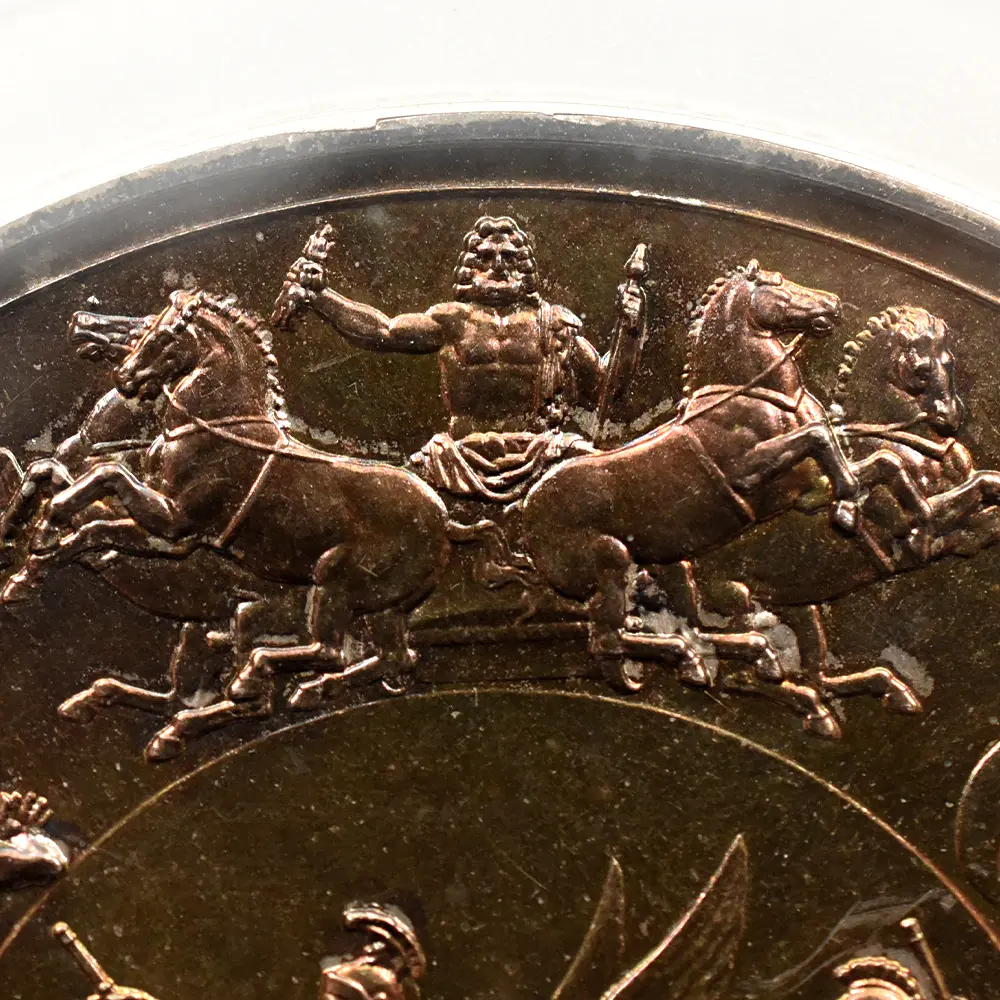 メダル12：6014 1990 ワーテルローの戦い 175周年記念 銀メダル PCGS SP64 Eimer-2166 箱付き