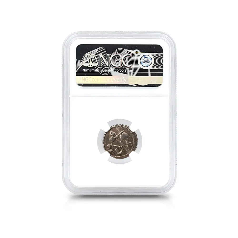 古代コイン5：6020 古代ローマ帝国 紀元前49-48 カエサル 蛇を踏む象 デナリウス銀貨 NGC Ch XF Strike: 4/5 Surface: 4/5