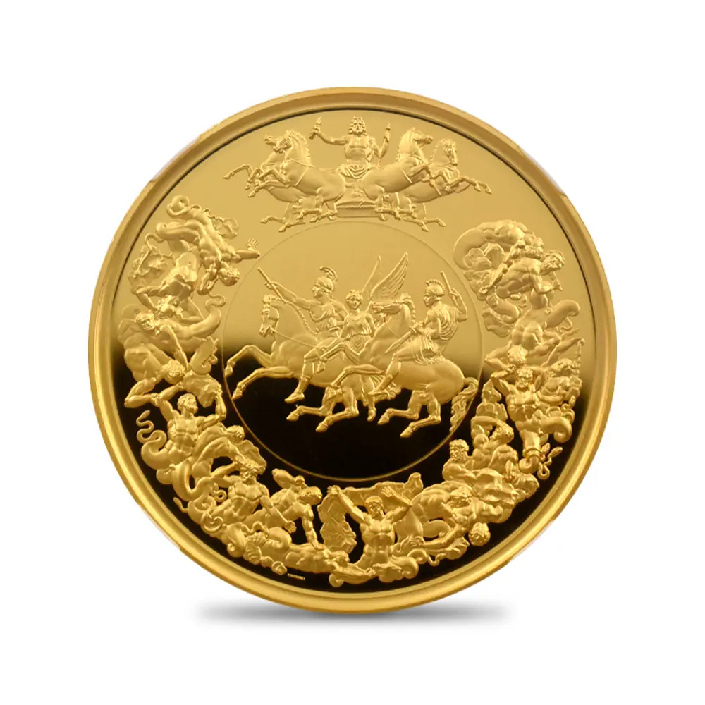 モダンコイン2：6031 2025 チャールズ3世 ワーテルロー・メダル - 勝利 200ポンド2オンス金貨 ファーストリリース NGC PF70UC 箱付き