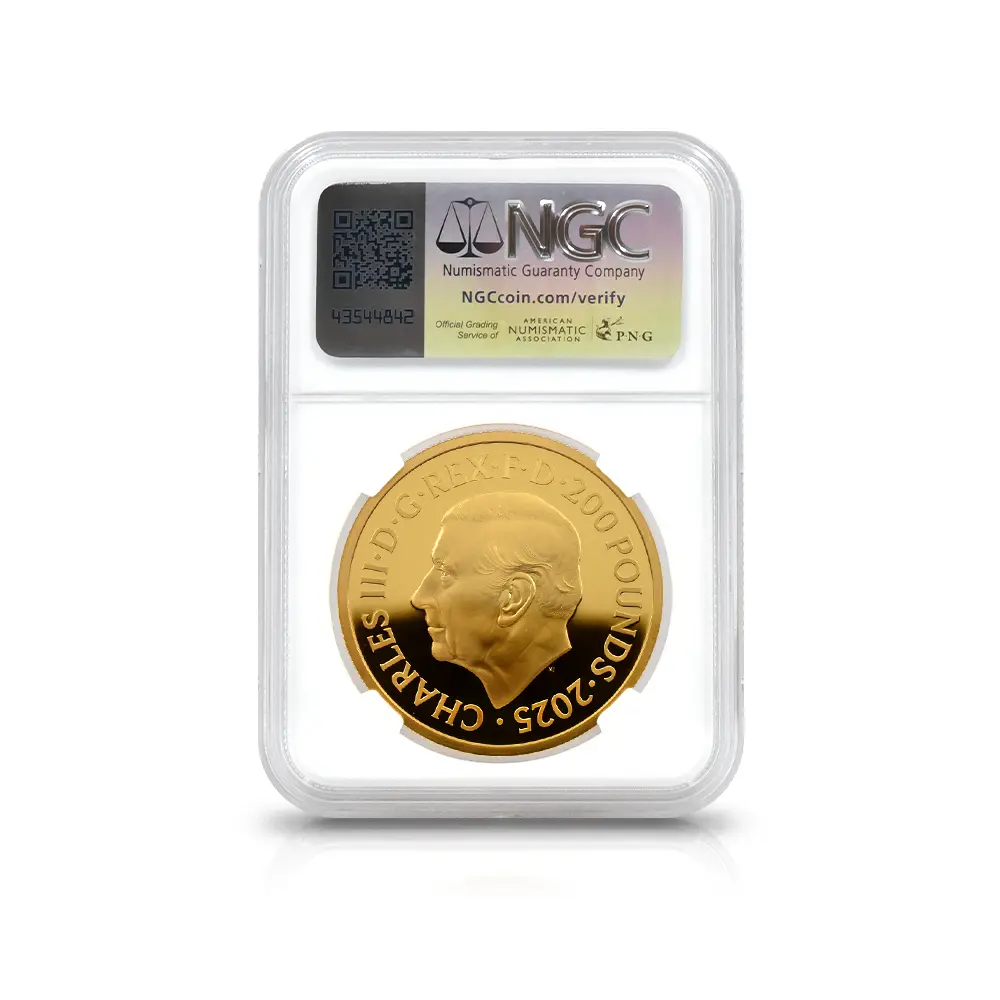 モダンコイン5：6031 2025 チャールズ3世 ワーテルロー・メダル - 勝利 200ポンド2オンス金貨 ファーストリリース NGC PF70UC 箱付き