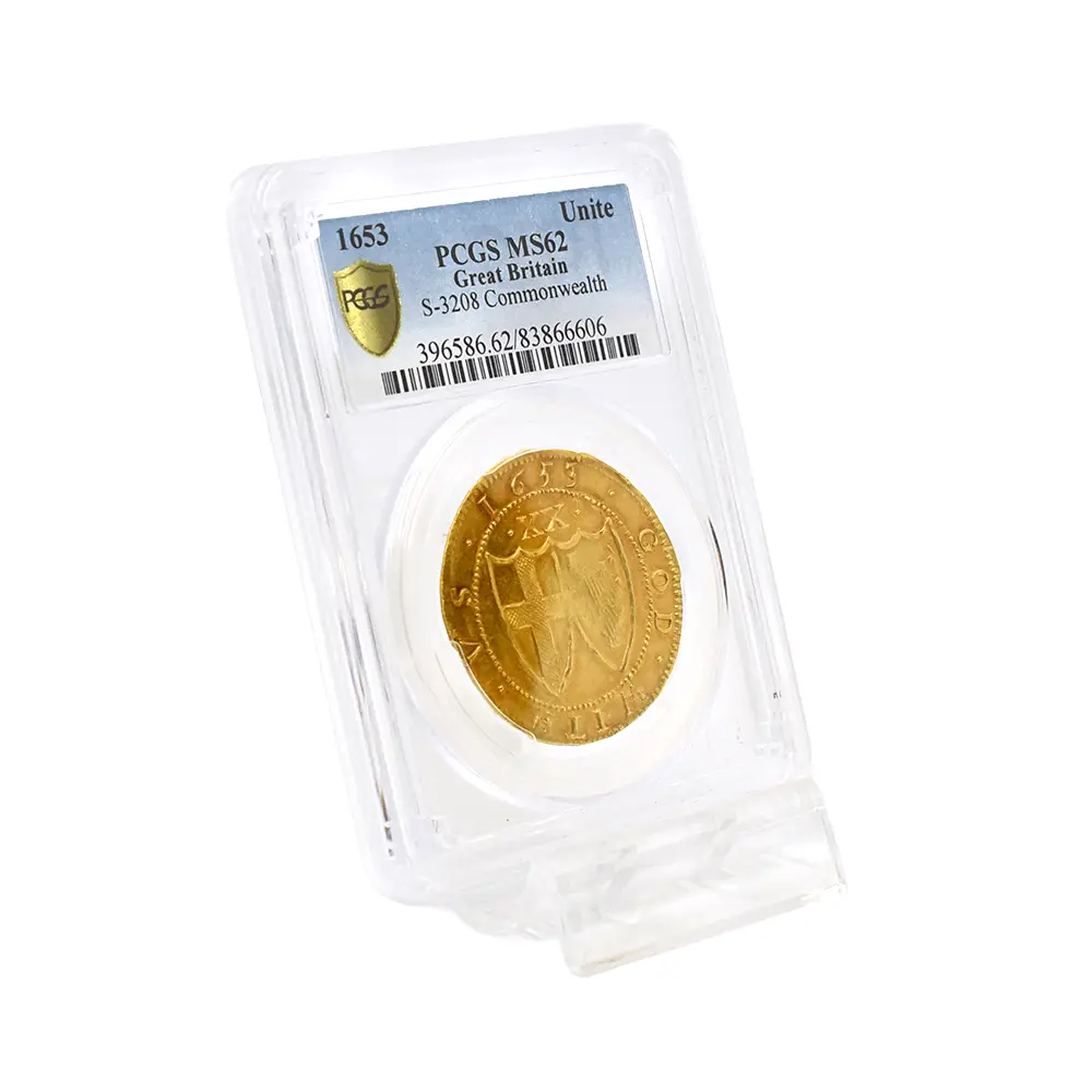 アンティークコイン6：6033 1653 コモンウェルス ユナイト金貨 PCGS MS62 S-3208