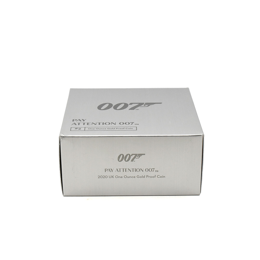 モダンコイン7：4667 2020 エリザベス2世 007ジェームズ・ボンド 第2貨 100ポンド 1オンス 金貨 アーリーリリース NGC PF70UC 箱付き