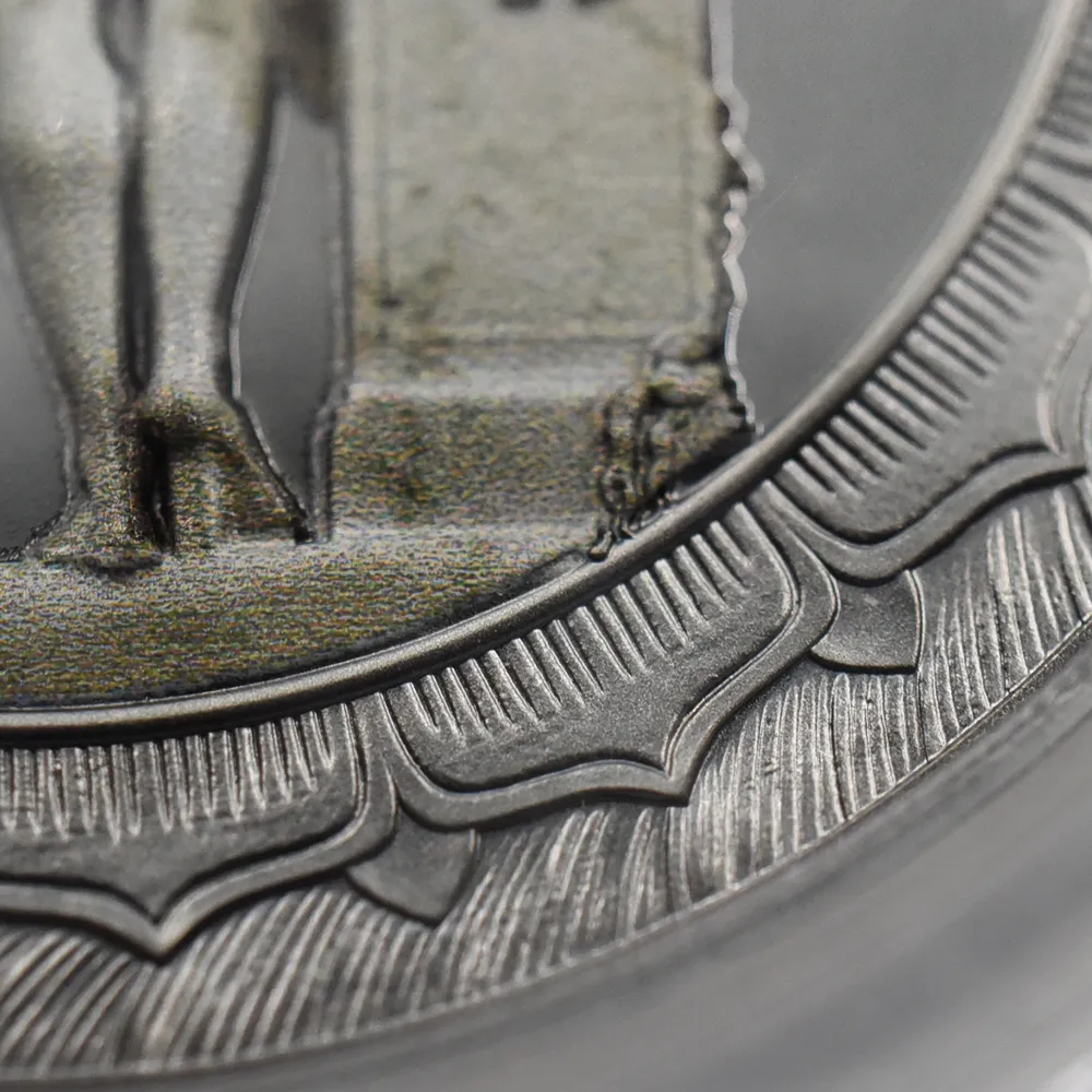 モダンコイン14：4685 パラオ 2020 スリーグレーセス 10ドル2オンス銀貨 ブラックプルーフ仕上 PCGS PR70DC 箱付き