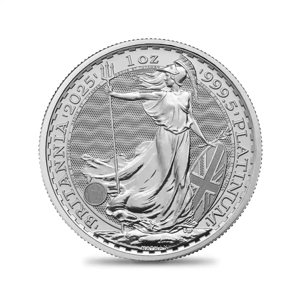 地金型2：5985 イギリス 2025 チャールズ3世 ブリタニア 100ポンド 1オンス プラチナ貨 【1枚】 (コインケース付き)