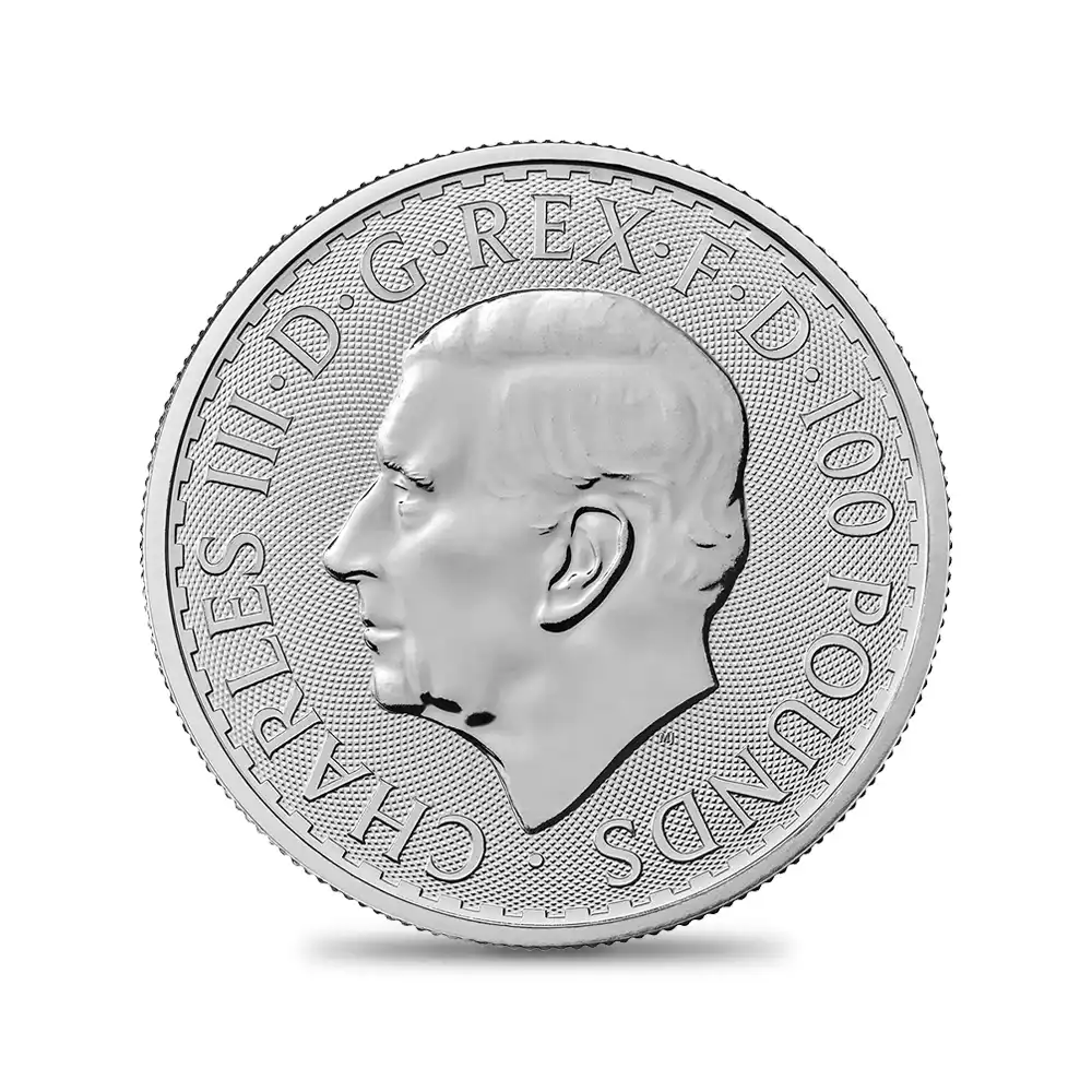 地金型3：5985 イギリス 2025 チャールズ3世 ブリタニア 100ポンド 1オンス プラチナ貨 【1枚】 (コインケース付き)