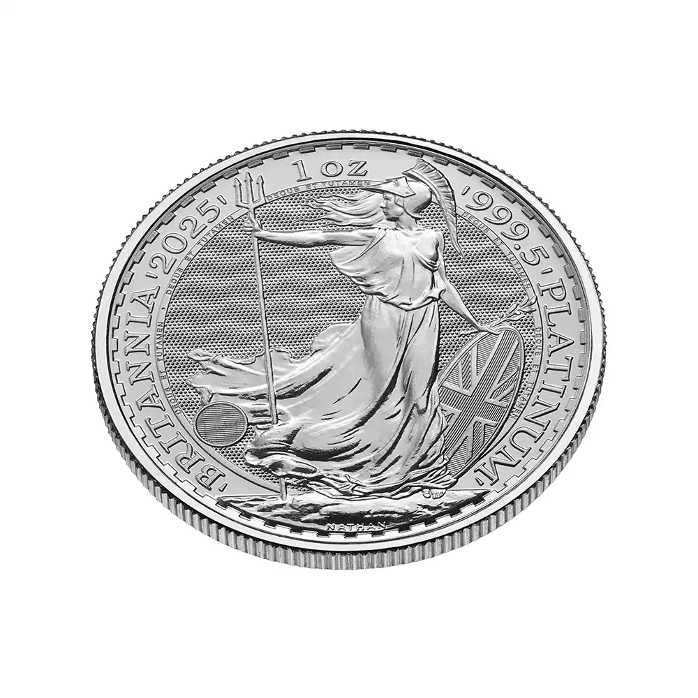地金型4：5985 イギリス 2025 チャールズ3世 ブリタニア 100ポンド 1オンス プラチナ貨 【1枚】 (コインケース付き)
