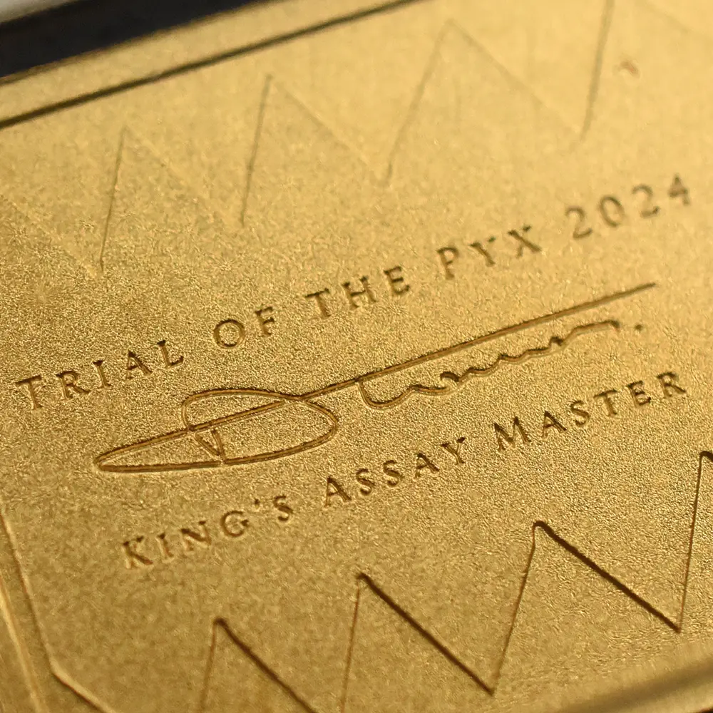 モダンコイン7：6024 2024 Trial of the Pyx 5グラム ゴールドバー 未鑑定 箱付き