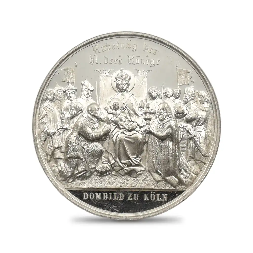 メダル2：3401 ドイツ 1880 ケルン大聖堂完成記念 メダル ホワイトメタル NGC MS62DPL WURZB.-2675
