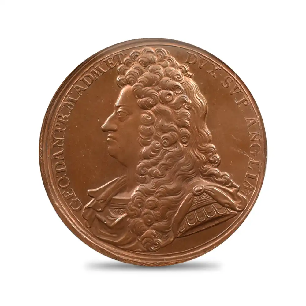 メダル2：3436 (1702) アン女王とジョージ王配 銅メダル PCGS SP64BN Eimer-392