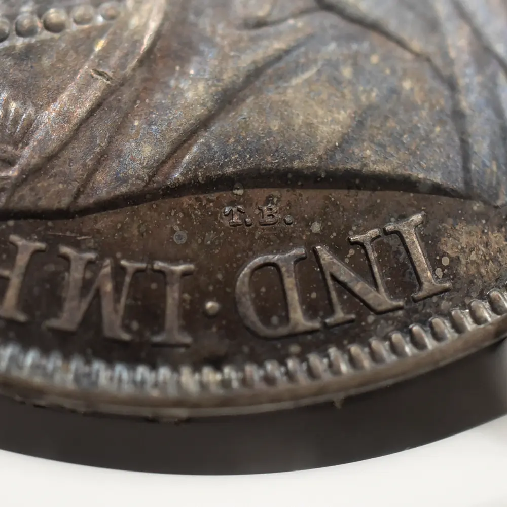 アンティークコイン9：4713 1893 ヴィクトリア女王 オールドヘッド 聖ジョージ竜退治 クラウン銀貨 NGC PF64
