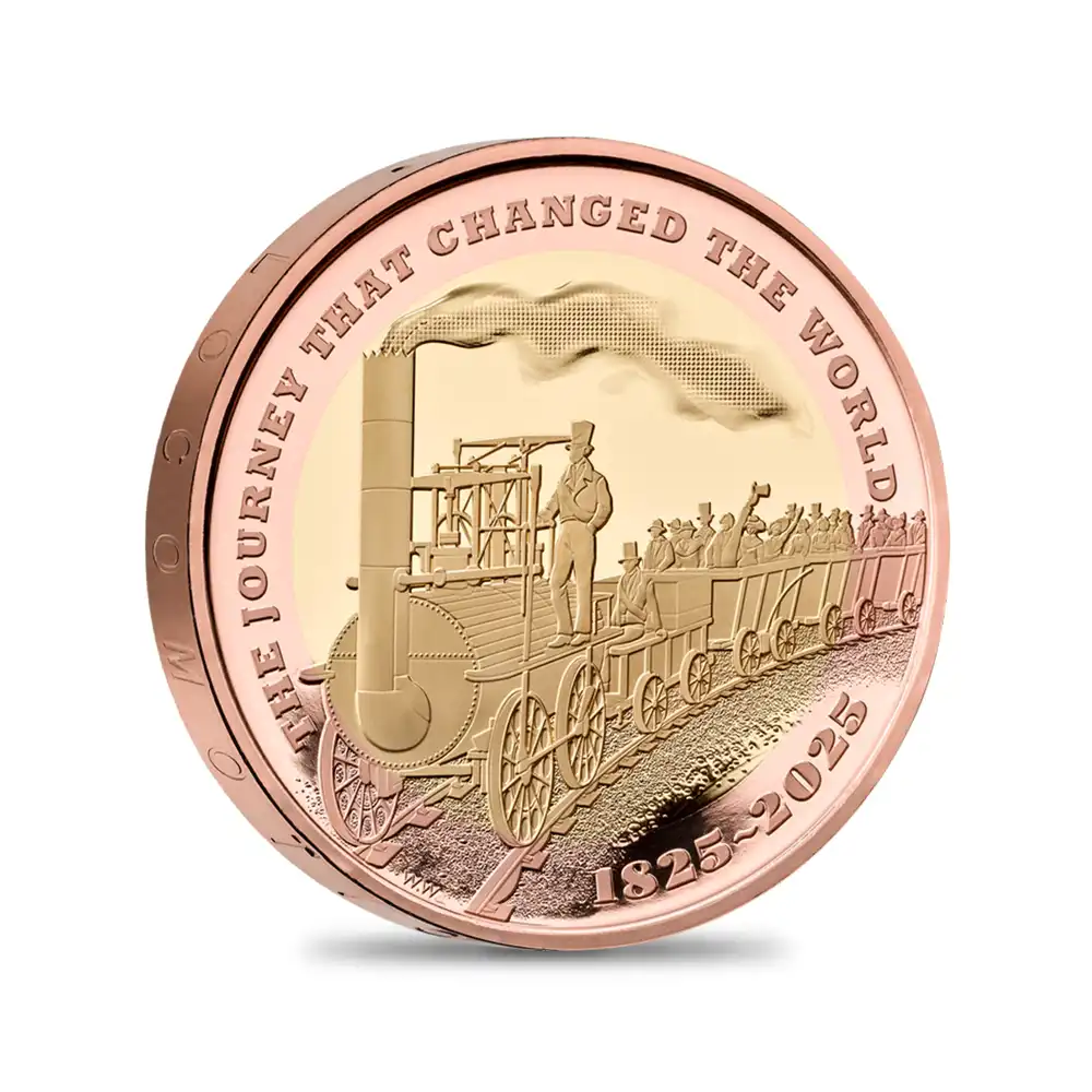 モダンコイン2：6050 2025 チャールズ3世 現代鉄道200周年記念 2ポンドプルーフ2色金貨 未鑑定 箱付き【ご予約承り品】