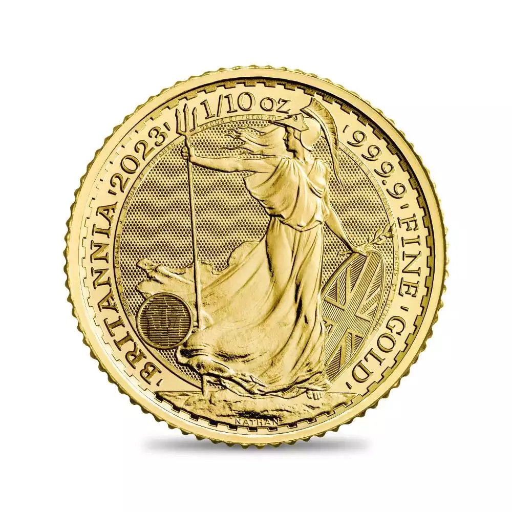 地金型2：4722 イギリス 2023 エリザベス2世 ブリタニア 10ポンド 1/10オンス 地金型金貨  NGC MS70 最終発行1/500枚