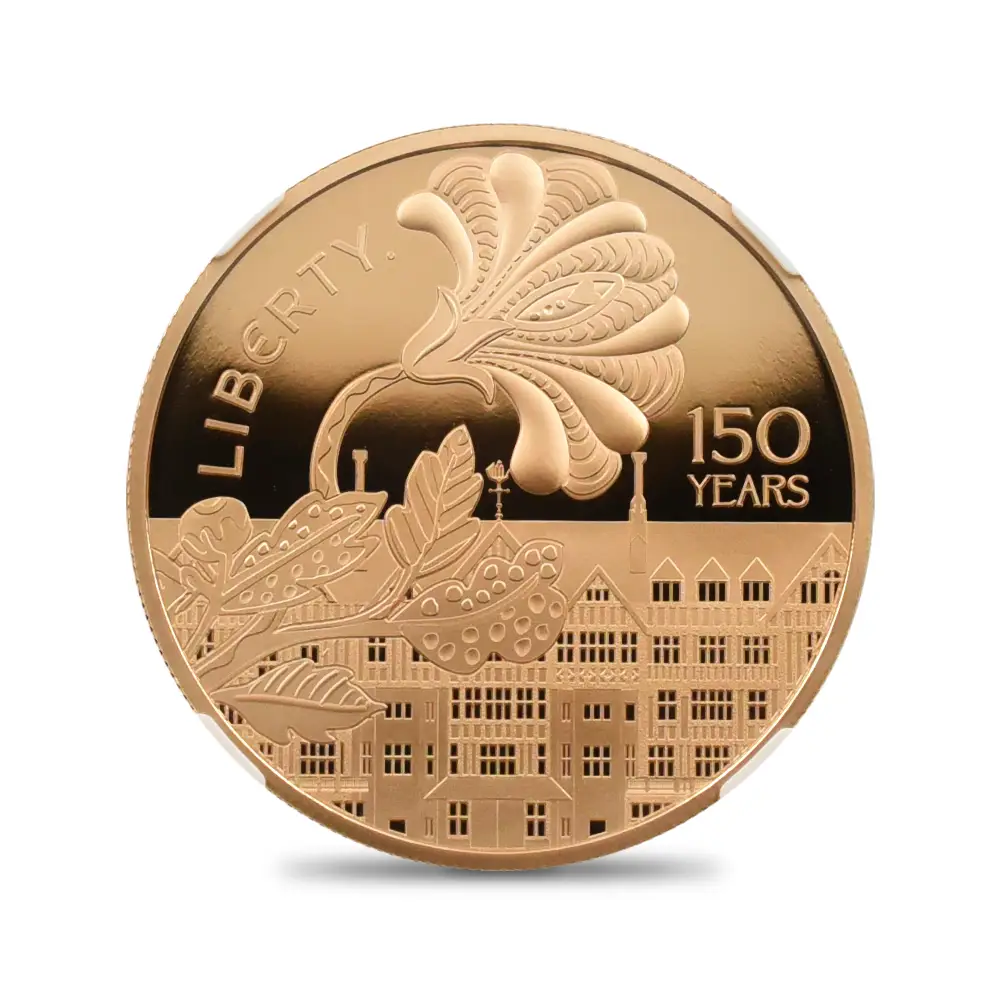 モダンコイン2：6064 2025 チャールズ3世 リバティ開業150周年記念 5ポンド金貨 ファーストリリース NGC PF70UC 箱付き