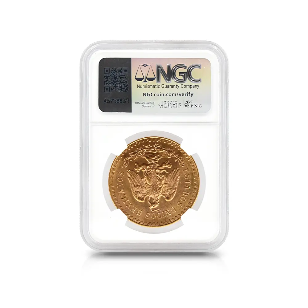 モダンコイン5：6067 メキシコ 1947 リベルタ―ド 50ペソ金貨 リストライク NGC MS64