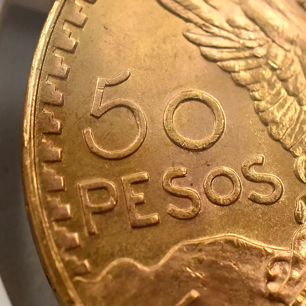 モダンコイン8：6067 メキシコ 1947 リベルタ―ド 50ペソ金貨 リストライク NGC MS64