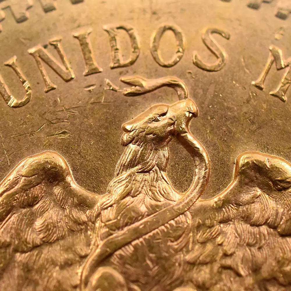 モダンコイン11：6067 メキシコ 1947 リベルタ―ド 50ペソ金貨 リストライク NGC MS64