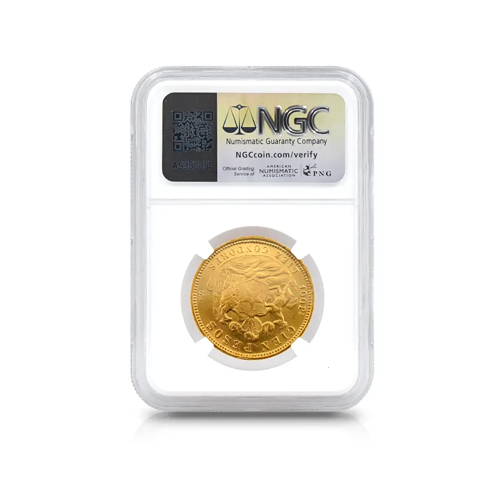 アンティークコイン5：6069 チリ 1926SO 女神 100ペソ金貨 NGC MS62