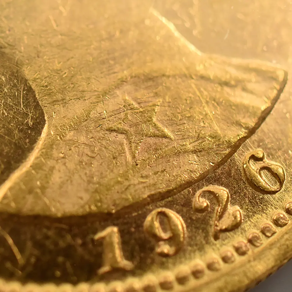アンティークコイン9：6069 チリ 1926SO 女神 100ペソ金貨 NGC MS62