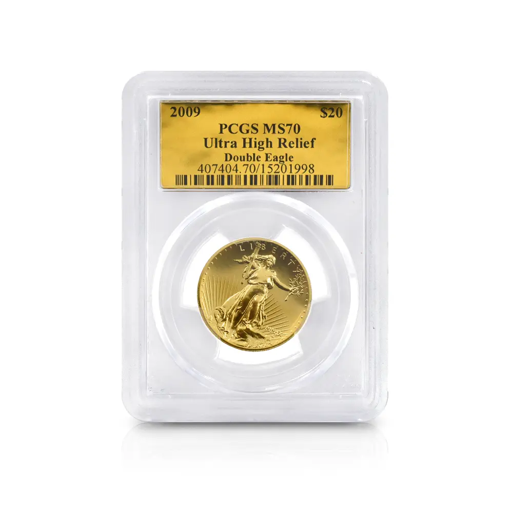 モダンコイン4：6057 アメリカ 2009 ウルトラ ハイレリーフ ダブルイーグル 20ドル 金貨 PCGS MS70