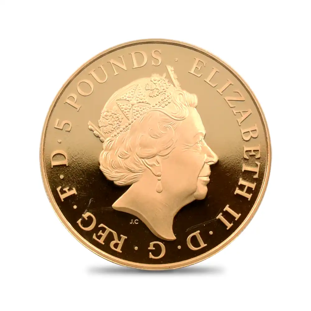 モダンコイン3：6082 2015 エリザベス2世 シャーロット王女誕生記念 5ポンド金貨 PCGS PR70DC