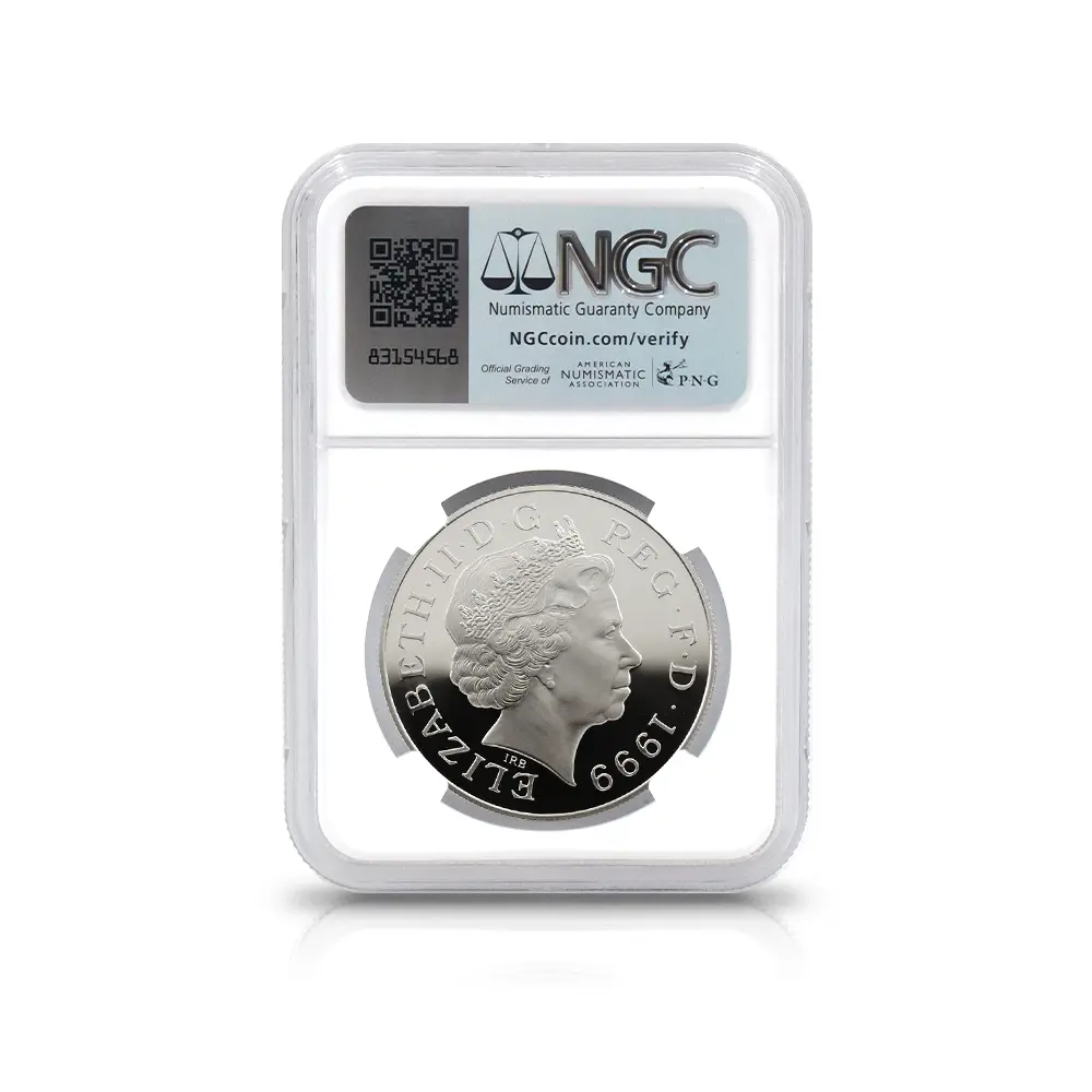 モダンコイン5：6084 1999 エリザベス2世 ダイアナ妃追悼記念 5ポンド銀貨 NGC PF69UC 箱付き【スラブケース破損】