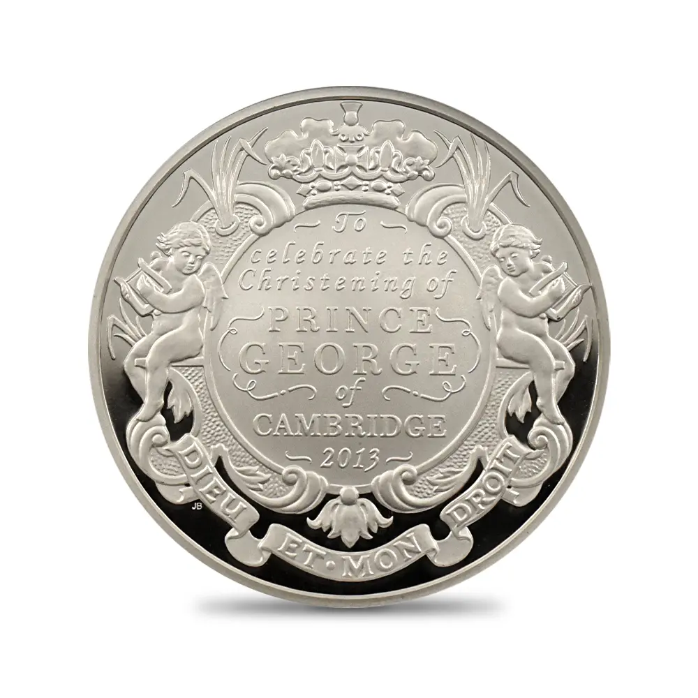 モダンコイン2：6092 2013 エリザベス2世 ジョージ王子洗礼記念 5ポンド ピエフォー銀貨 NGC PF70UC