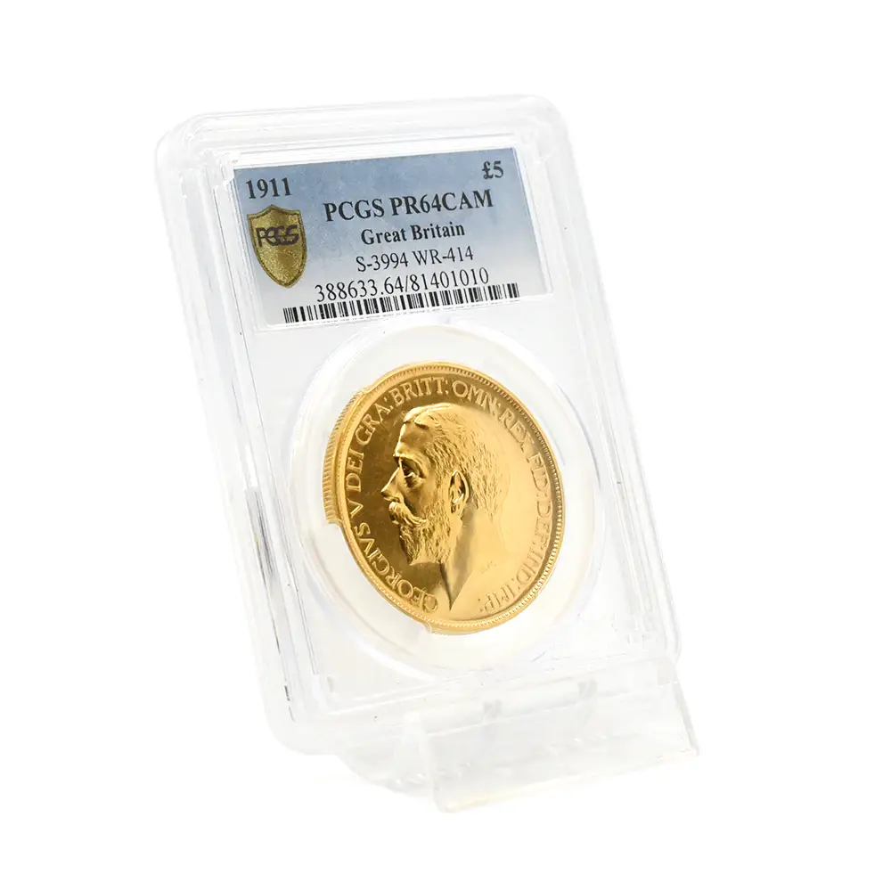 アンティークコイン6：6081 1911 ジョージ5世 聖ジョージ竜退治 5ポンド金貨 PCGS PR64CA S-3994 WR-414