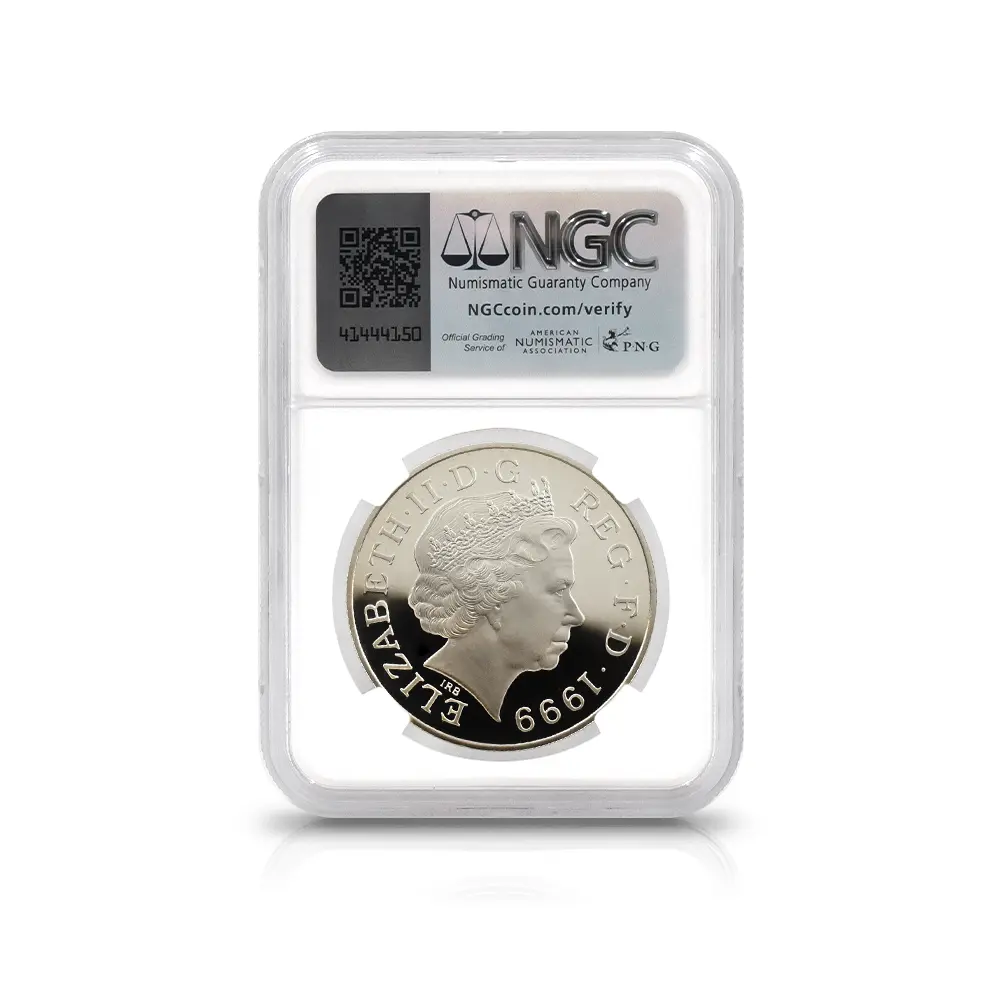 モダンコイン5：6085 1999 エリザベス2世 ダイアナ妃追悼記念 5ポンド銀貨 NGC PF69UC 箱付き
