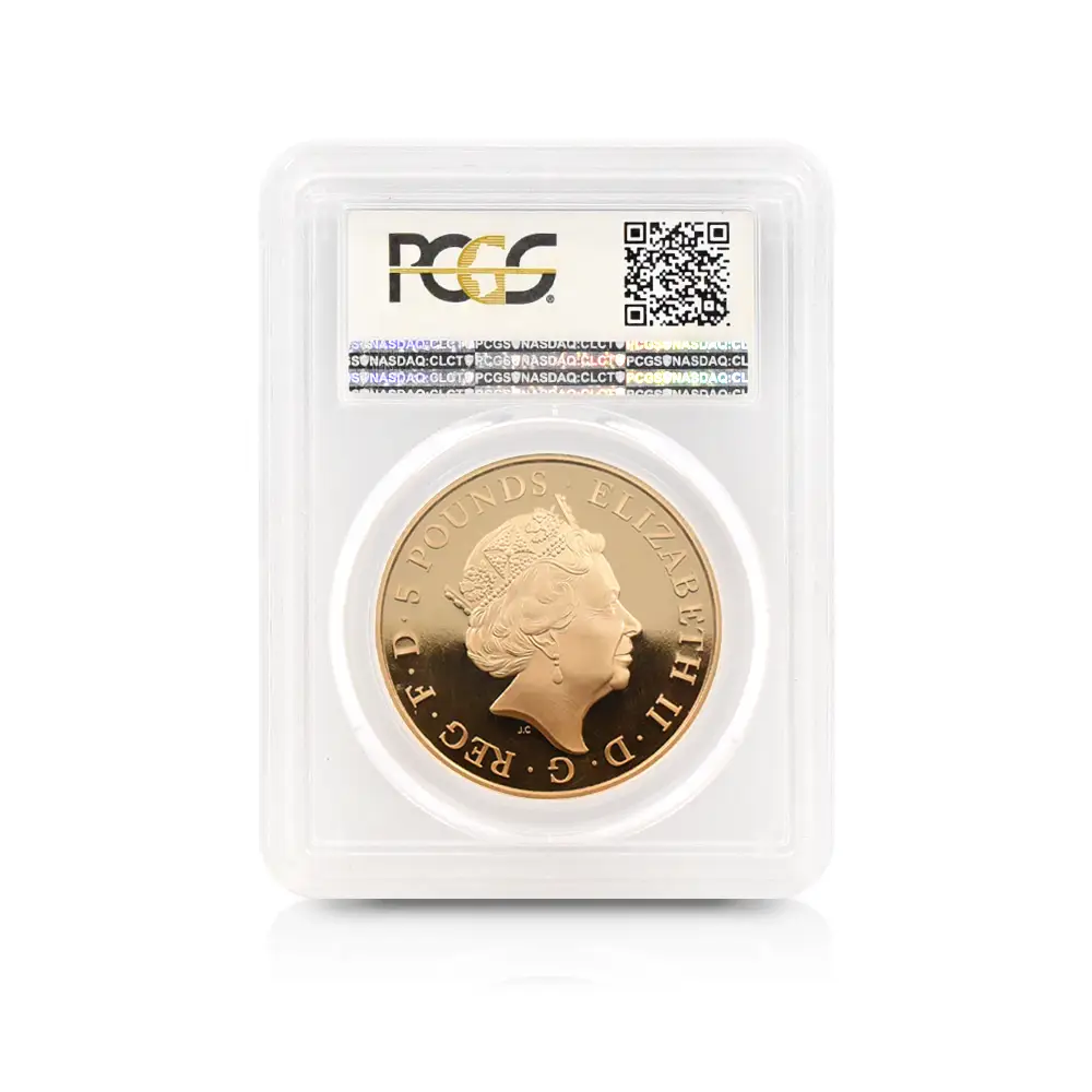 モダンコイン5：6082 2015 エリザベス2世 シャーロット王女誕生記念 5ポンド金貨 PCGS PR70DC