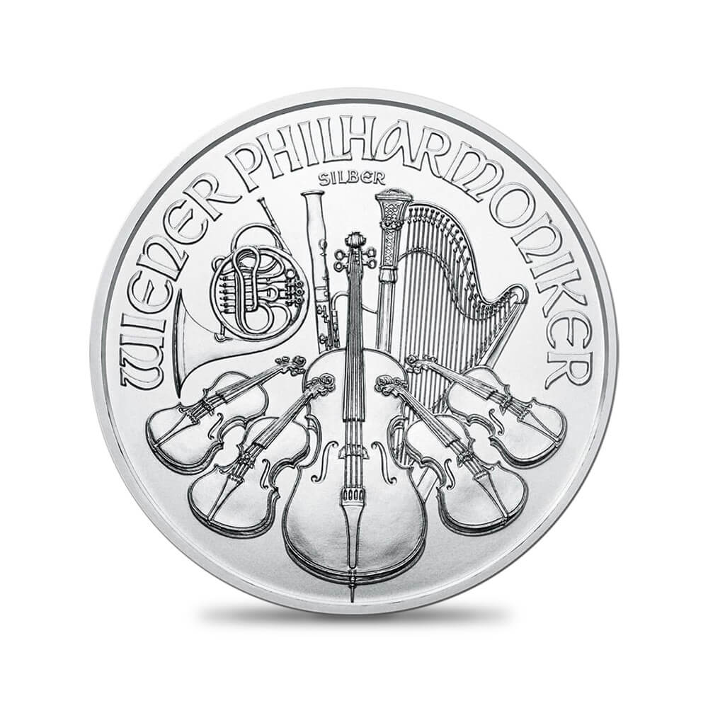 地金型2：1028 オーストリア 2021 1.5ユーロ1オンス ウィーン 銀貨 【500枚】 (モンスターボックス付き)