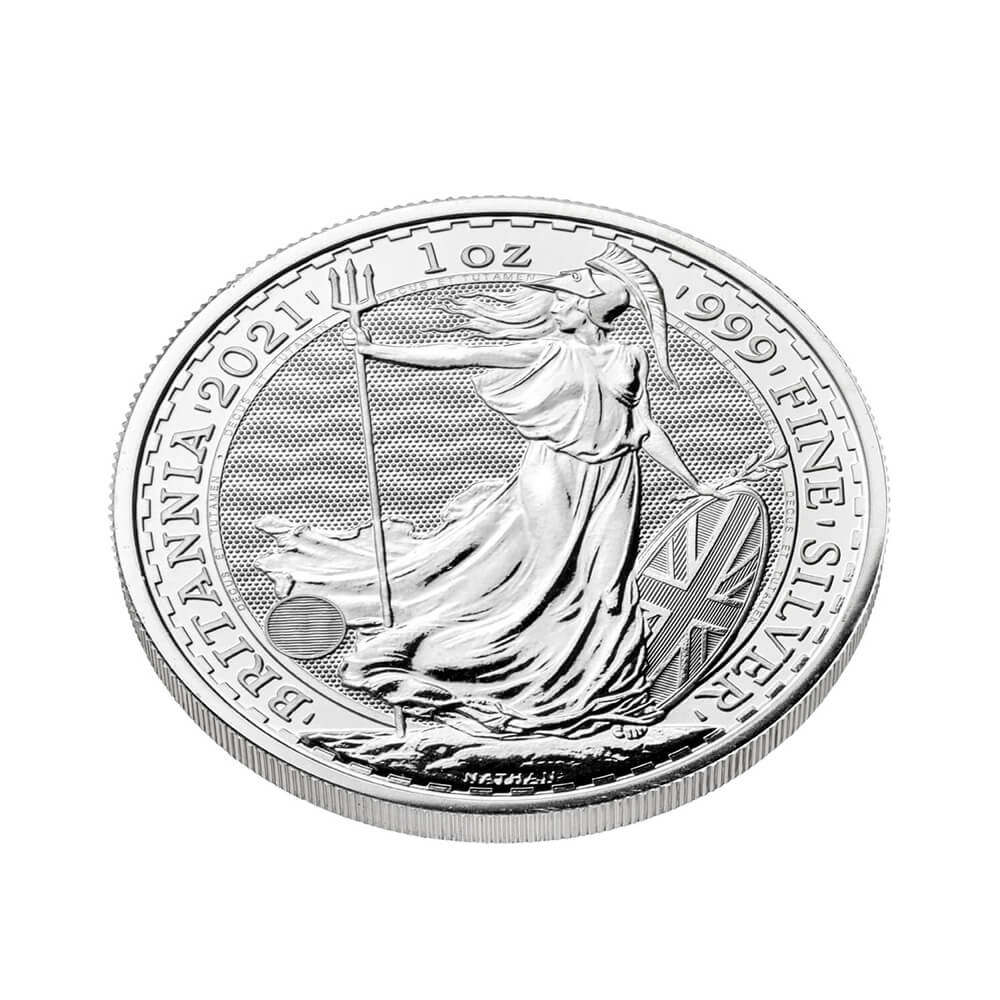 地金型4：1030 2021 エリザベス2世 ブリタニア 2ポンド1オンス(31.1g) 銀貨【1枚】