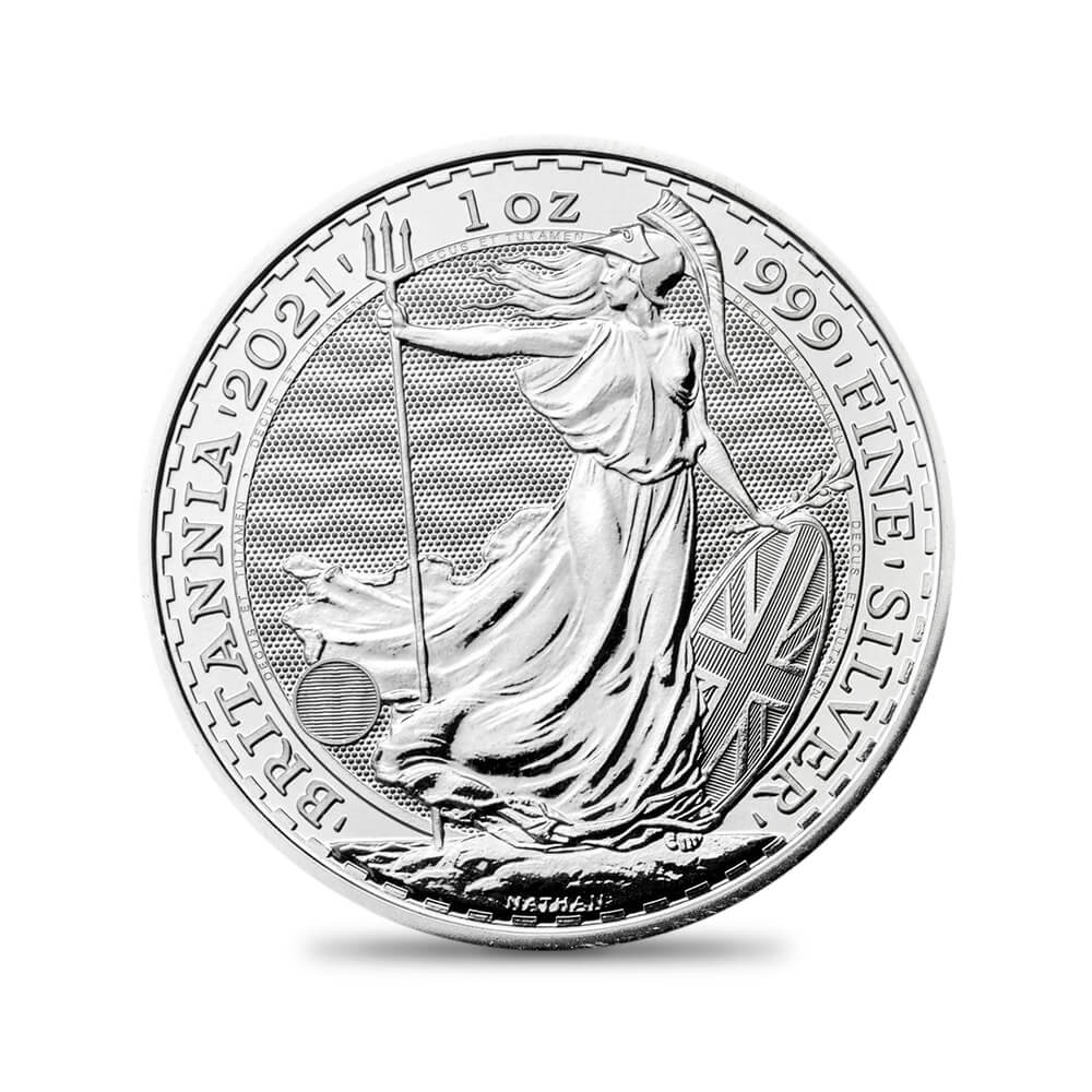 地金型2：1030 2021 エリザベス2世 ブリタニア 2ポンド1オンス(31.1g) 銀貨【1枚】