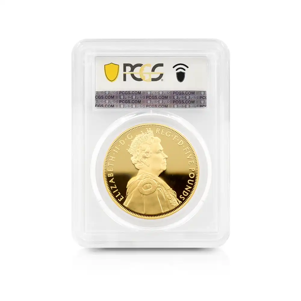 モダンコイン5：3468 2012 エリザベス2世 即位60周年記念 ダイアモンドジュビリー 5ポンド銀貨（金メッキ加工）PCGS PR70DC S-L24