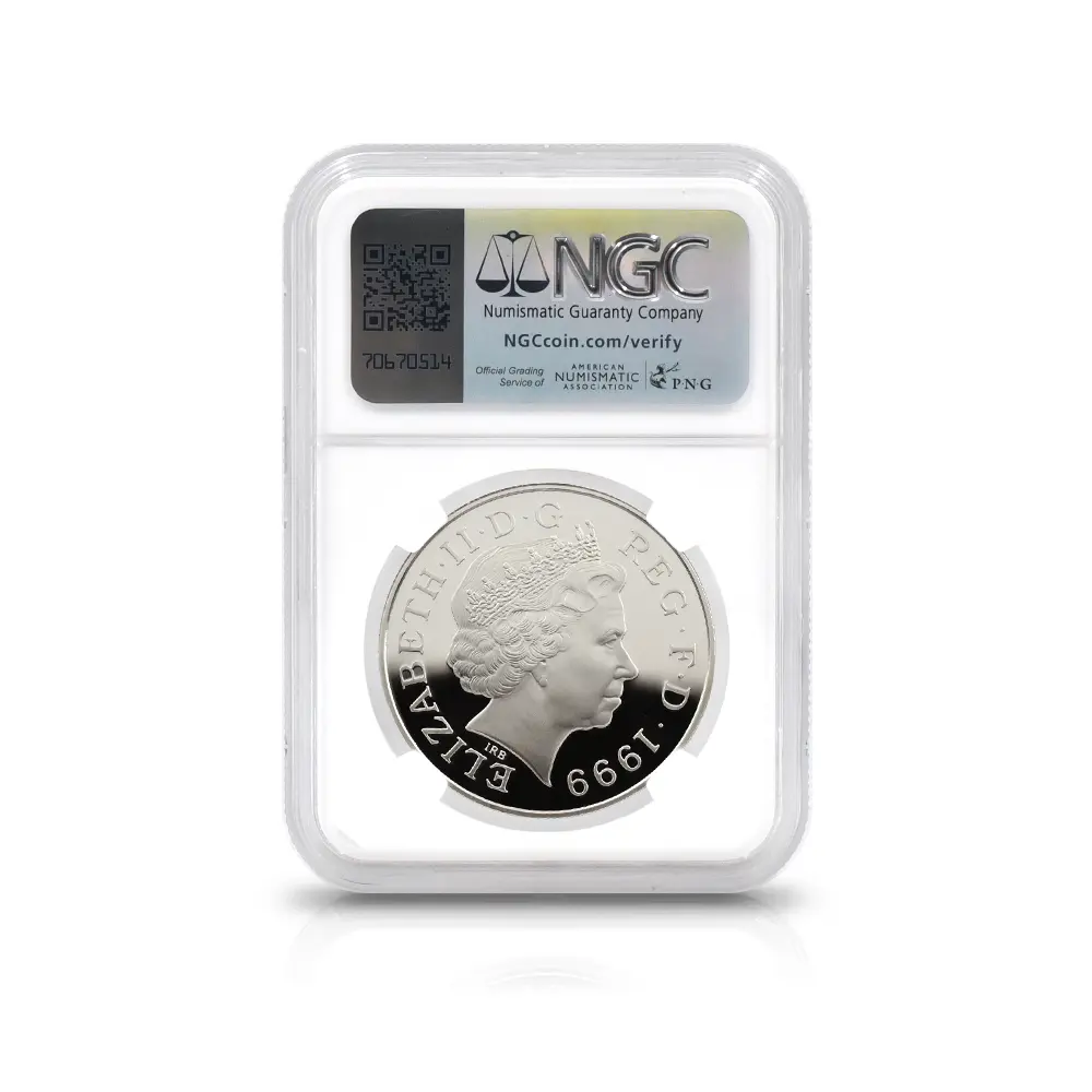 モダンコイン5：6103 1999 エリザベス2世 ダイアナ妃追悼記念 5ポンド銀貨 NGC PF69UC 箱付き