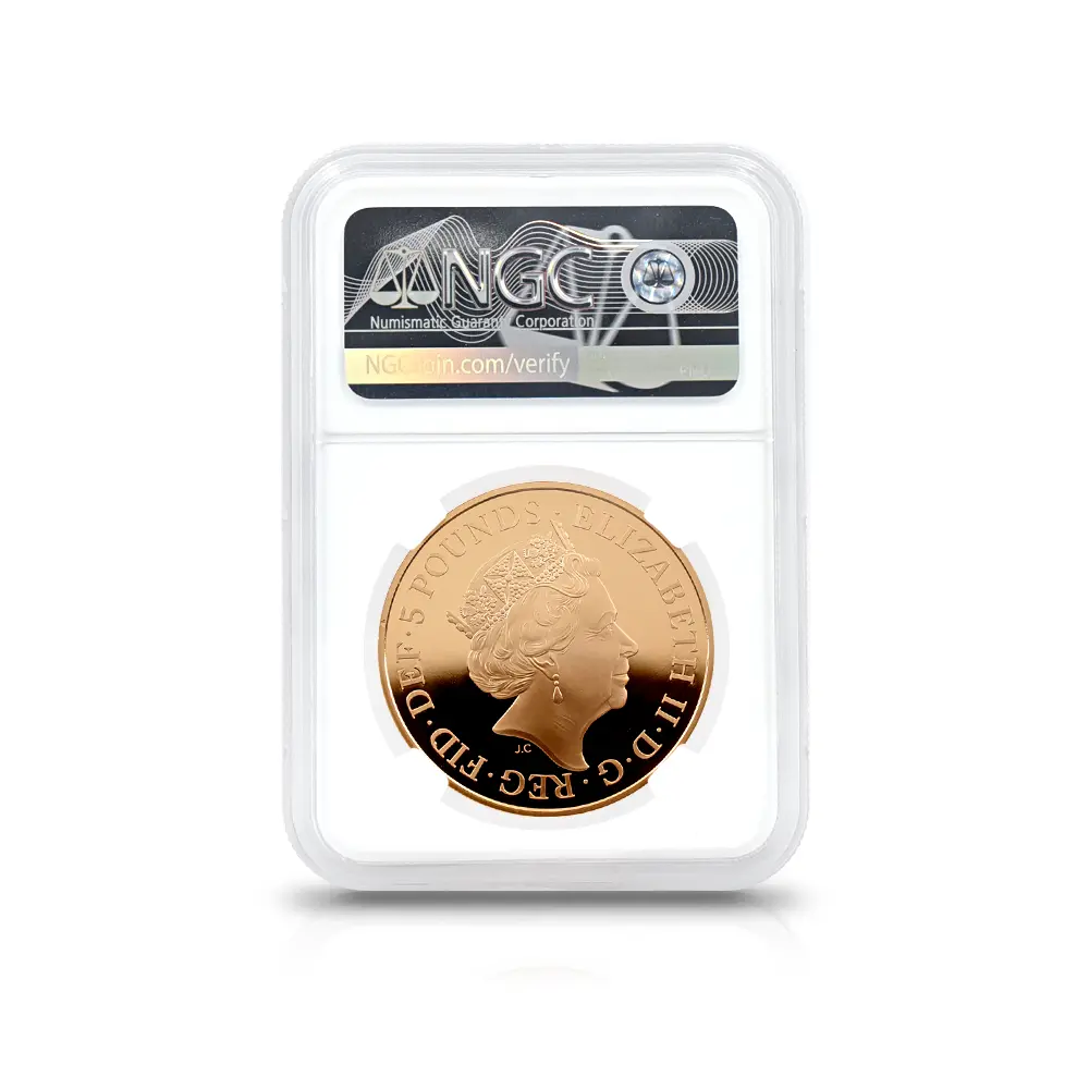 モダンコイン5：4778 2018 エリザベス2世 ジョージ王子誕生5週年記念 5ポンド金貨 NGC PF70UC