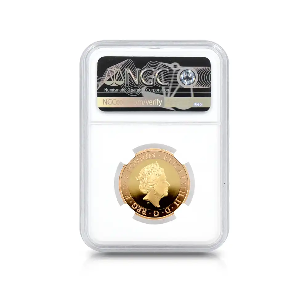 モダンコイン5：3521 2020 エリザベス2世 メイフラワー号出航400周年 2ポンド2色金貨 ファーストリリース NGC PF70UC