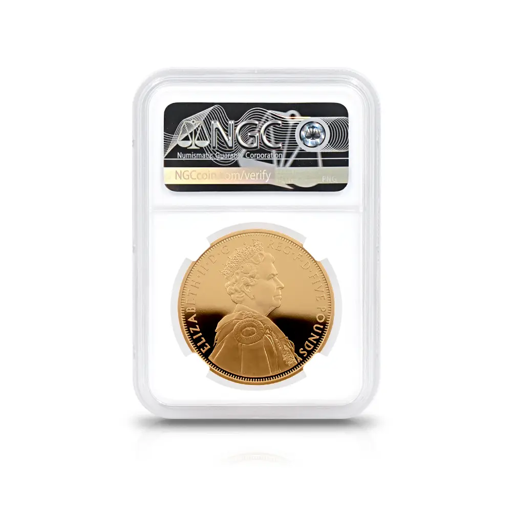 モダンコイン5：4808 2012 エリザベス2世 即位60周年記念 ダイアモンドジュビリー 5ポンド金貨 NGC PF70UC
