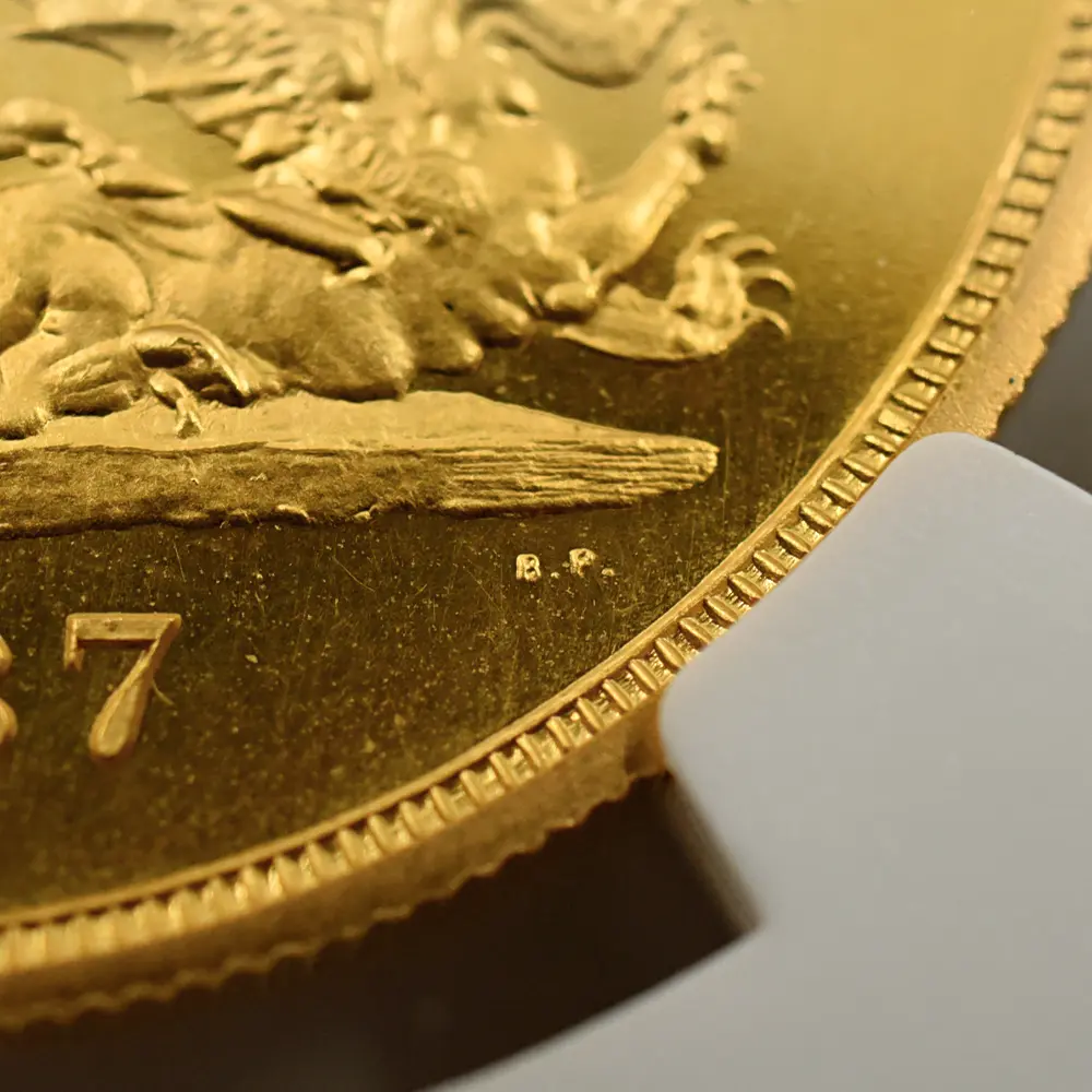 アンティークコイン12：4809 1887 ヴィクトリア女王 ジュビリーヘッド 聖ジョージ竜退治 5ソブリン金貨 NGC PF65UC