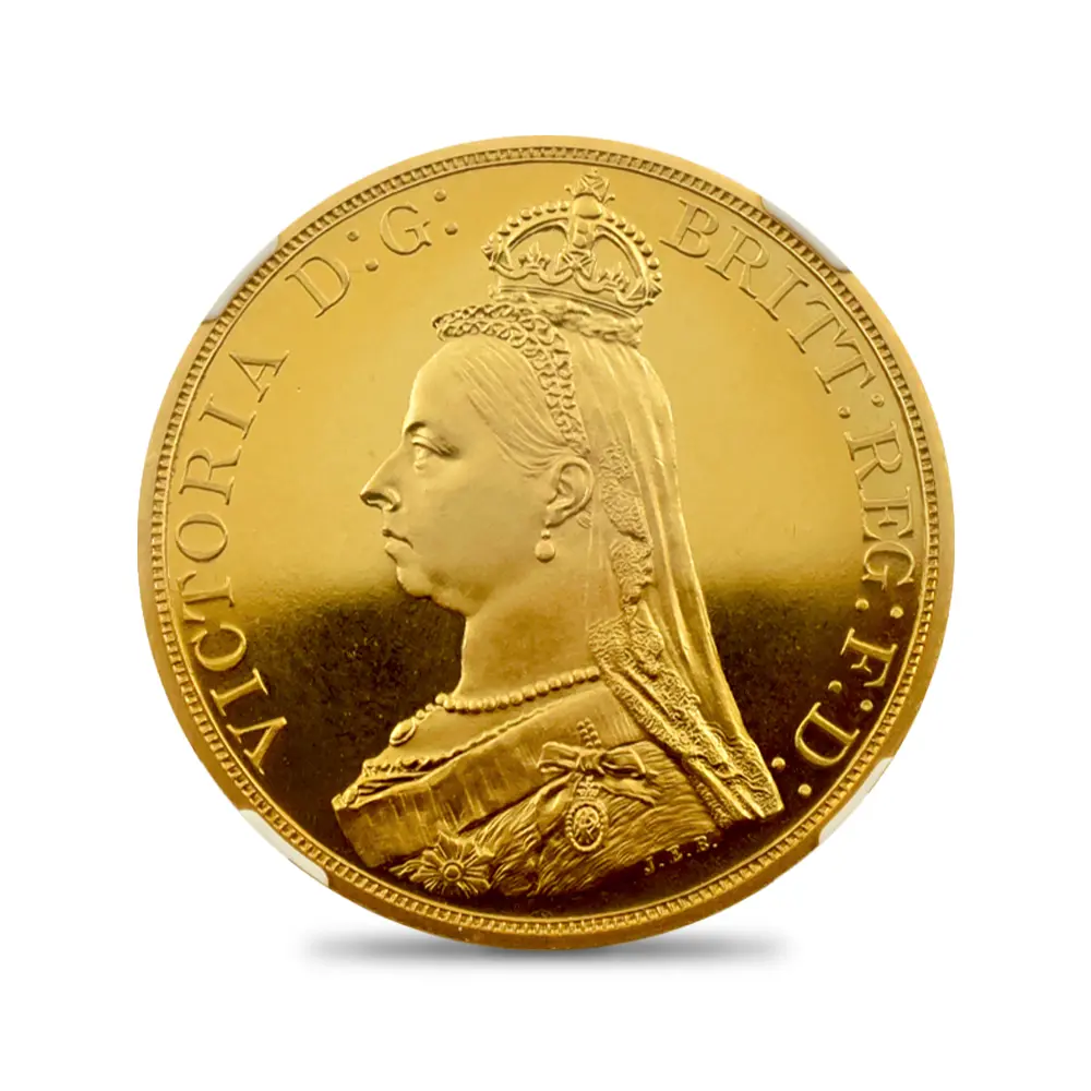 アンティークコイン2：4809 1887 ヴィクトリア女王 ジュビリーヘッド 聖ジョージ竜退治 5ソブリン金貨 NGC PF65UC